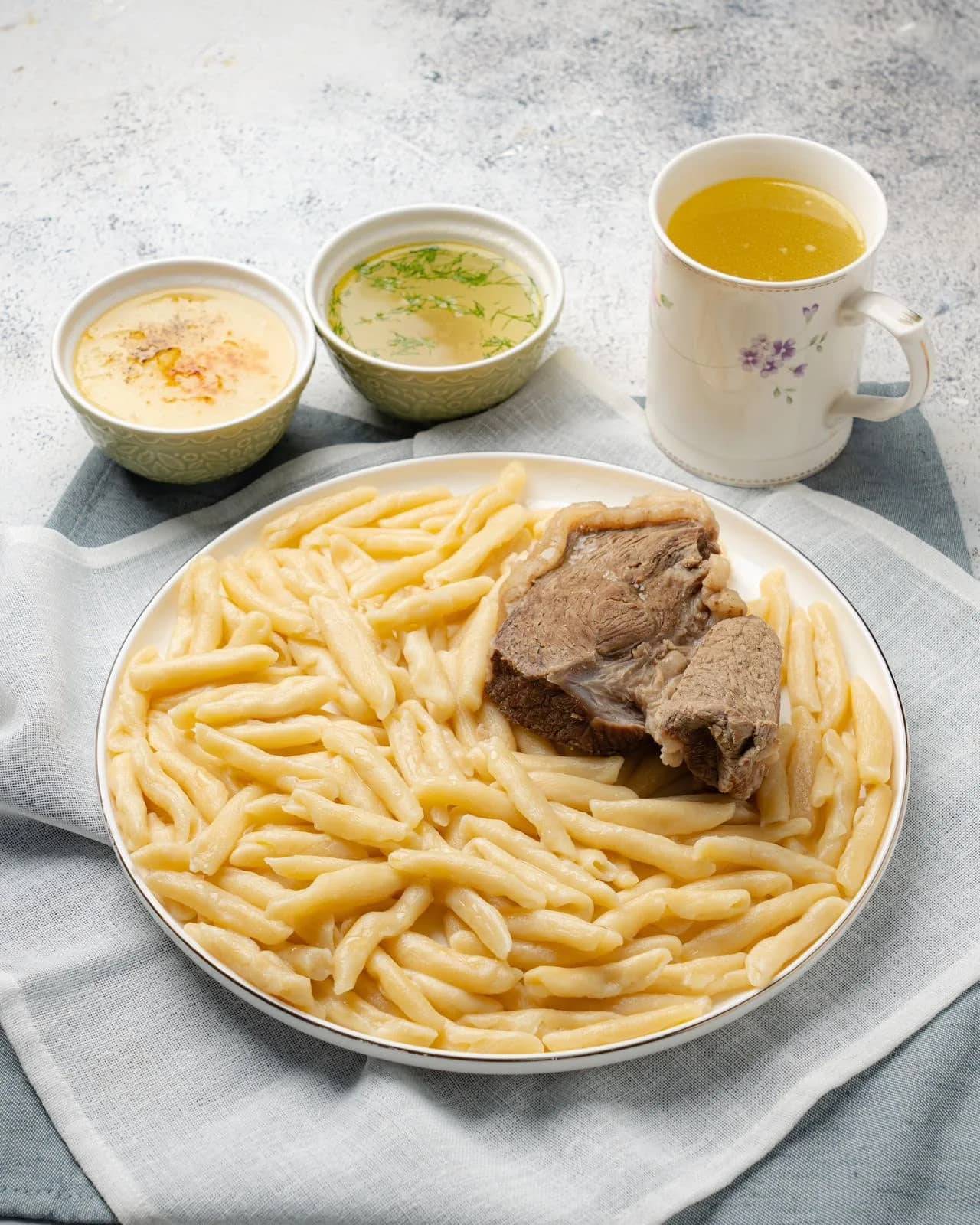 Галушки с мясом