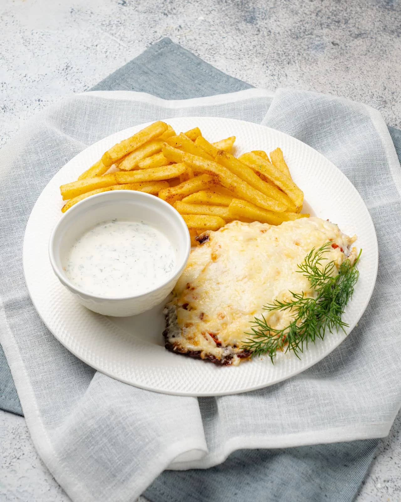 Мясо по французски с фри